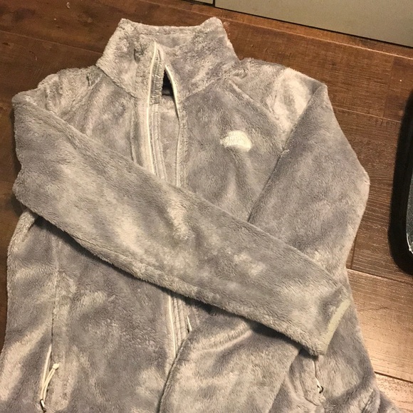Grey fuzzy NorthFace Jacket - Picture 1 of 5